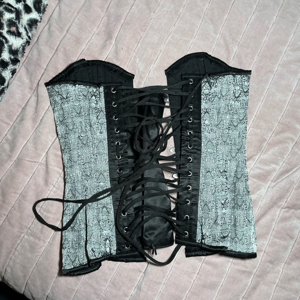 silver corset